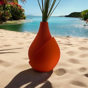 Elegant Ribbed Vase | Sleek Modern Design in Multiple Colors | Available in Sizes 7”, 8”, 9” | Perfect for Home or Office Decor - Yovi Vase