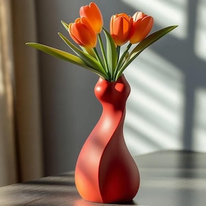 Muse Vase - Dekorative Vase mit weiblichem Körper für Blumen, modernes Wohndekor, elegante Skulptur, 24 cm großer künstlerischer Mittelpunkt