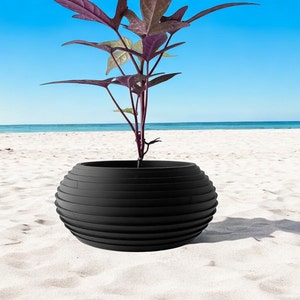 Frons Planter – Stylish Modern Planter with Saucer, Ideal for Home and Garden, Durable and Decorative for All Plant Types