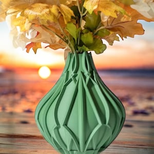 Elegant Geometric Decorative Vase in Vibrant Colors – Modern Flower Vase for Home Decor, Unique Gift Idea, Arvin Vase in 3 Sizes