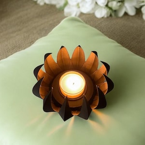 NoirFlame Tealight Candle Holder | Sculptural 3D Printed Design | Includes Free Tealight | Available in Multiple Colors | Yaro