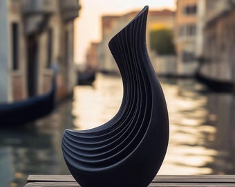 Black Swan Vase – 9.5" Modern Elegant Gift Sculpture