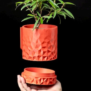 Geometric Planter with Detachable Drainage Base: Modern Indoor Plant Pot