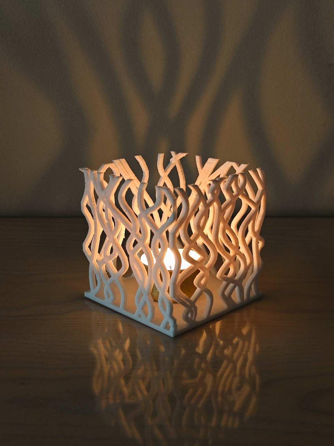3D Printed Lattice Tealight Candle Holder With Free Tea Light Modern 3d-printed-lattice-tealight-candle-holder-with-free-tea-light-modern