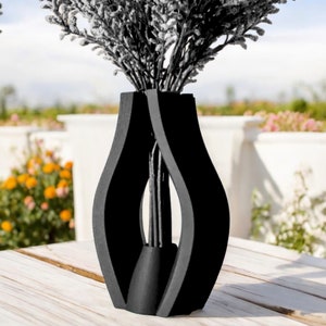 Krono Vase - Skulpturale Eleganz, modernes künstlerisches Herzstück, einzigartiger Wohnkultur-Akzent, perfekt für Geschenke und stilvolle Innenräume
