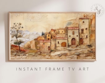 Tuscany Landscape Digital Art for Samsung Frame TV - Rustic Italian Decor - Instant Download
