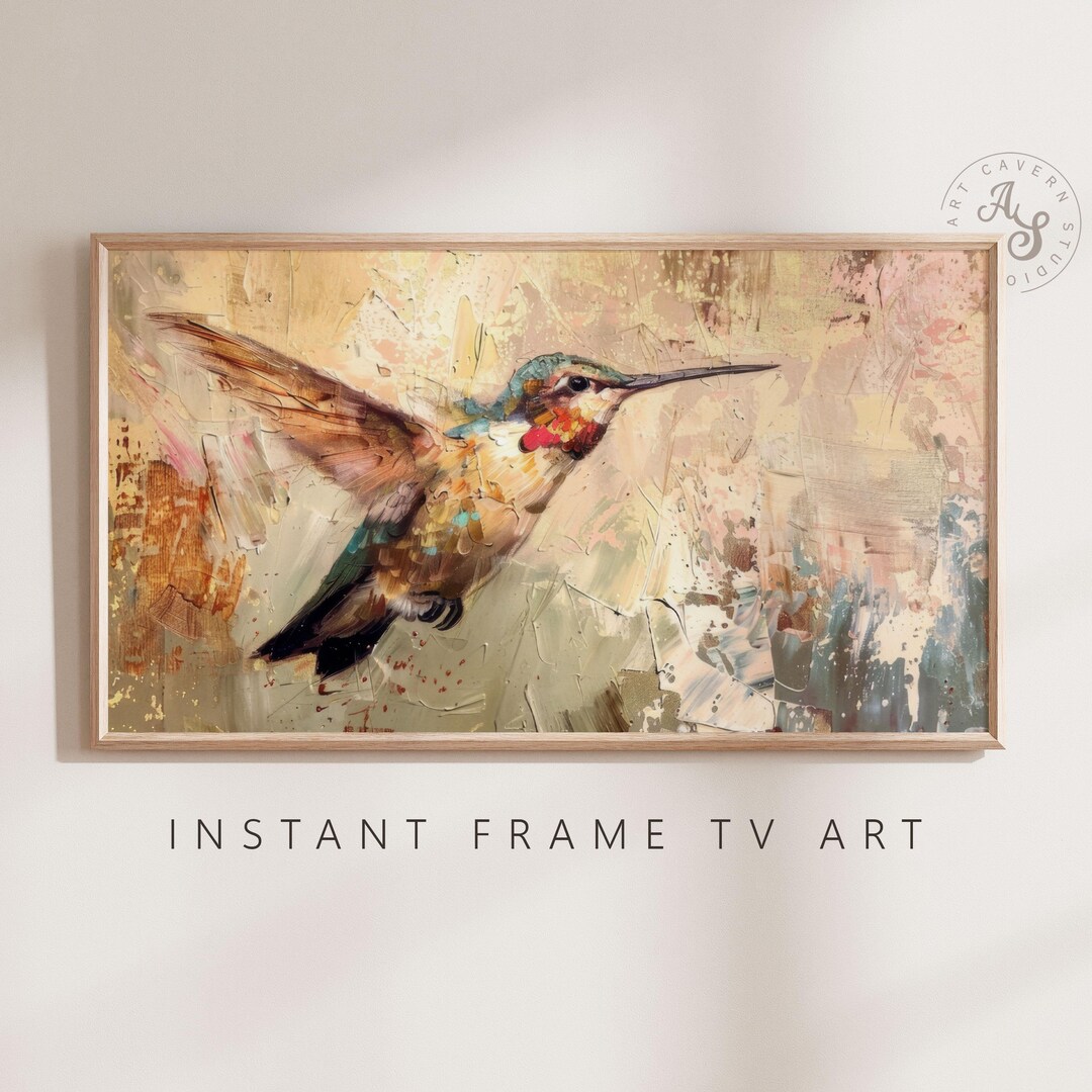 Boho Hummingbird Art for Frame TV - 4K Digital Download - Modern Home ...