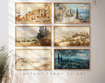 Tuscany Landscape Digital Art for Samsung Frame TV - Rustic Italian Decor - Instant Download