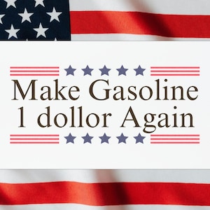 Funny Gas Price Car Magnet: Sarcastic Political Parody