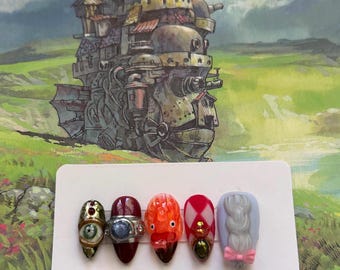 Ensemble de clous à presser 3D Howl's Moving Castle