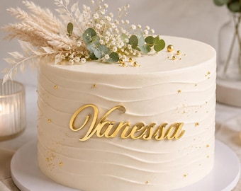 Custom Cake Topper, Personalized Acrylic Name Charm for Celebrations