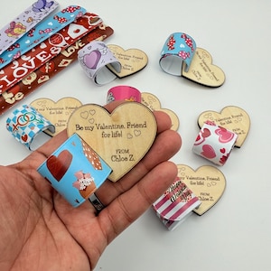 Pulseiras de tapa para o Dia dos Namorados para crianças, presentes de amizade em sala de aula, pulseiras de coração para colegas e amigos, lembrancinhas para a festa de Dia dos Namorados