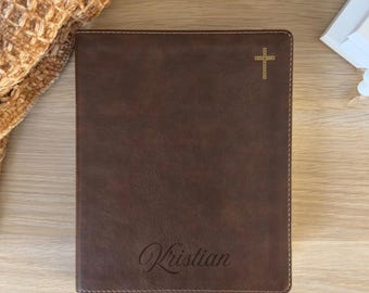 Personalized NIV Leathersoft Journaling Bible: Christian Gift