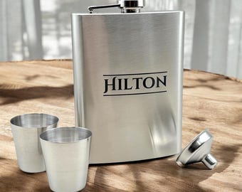 Personalized Stainless Steel Flask - Engraved Gift for Groomsmen