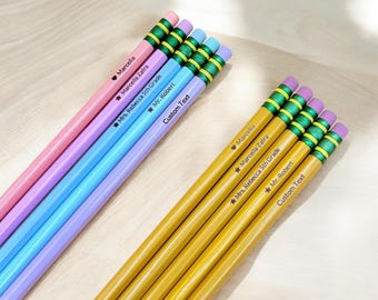Personalized Ticonderoga Pencils: Laser Engraved, Back to School Gift