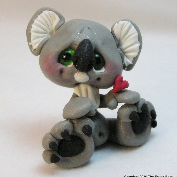 OOAK Polymer Clay Hand Sculpted Koala Bear