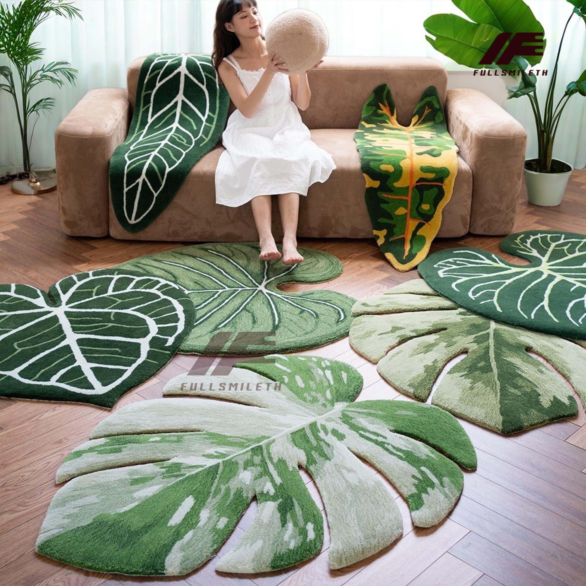 Plant Rug, Bedroom Rug,cute Non-slip Rug,living Room Floor Mat,monstera ...