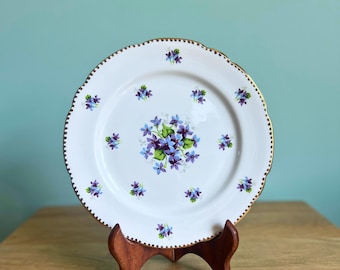 Vintage Royal Stafford Sweet Violets Plate, Hand Painted Violet Floral Pattern, Collective Plates, Decorative Vintage Plates