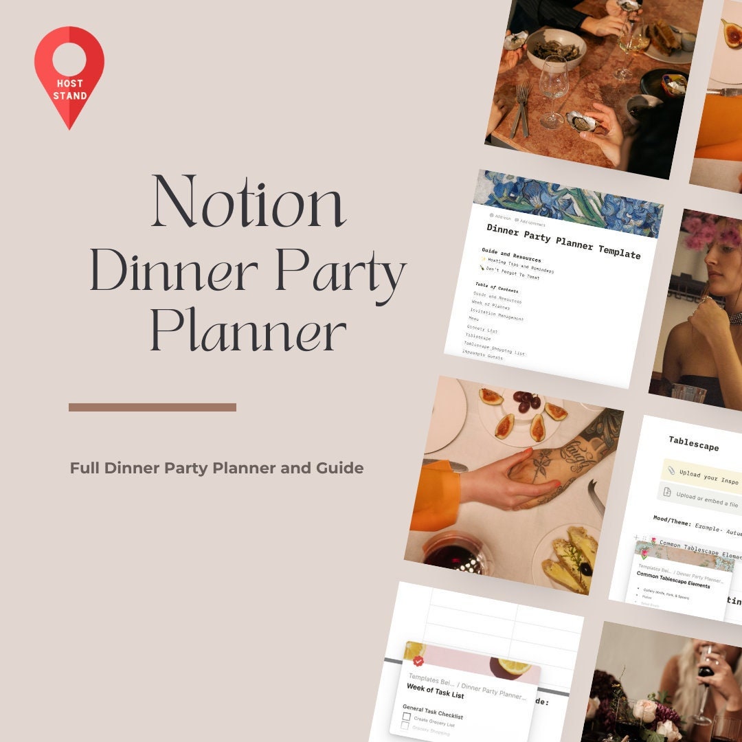 Notion Dinner Party Planner - Etsy