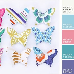 Porquerolles I decorative paper butterfly push pins / thumb tacks ready to mail image 8