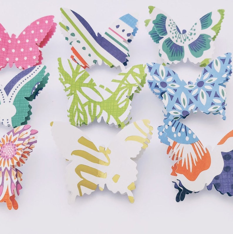 Porquerolles I decorative paper butterfly push pins / thumb tacks ready to mail image 2