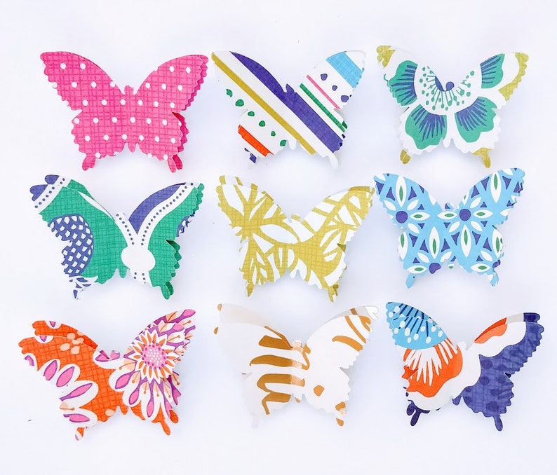 Porquerolles I decorative paper butterfly push pins / thumb tacks ready to mail image 6