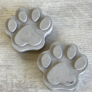 Cement Pet Paws 2 inch Mini Cookie Size Concrete Light Gray image 6