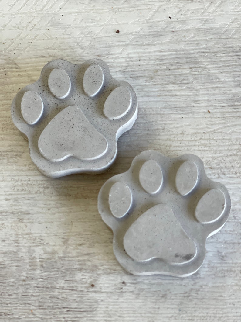 Cement Pet Paws 2 inch Mini Cookie Size Concrete Light Gray image 6