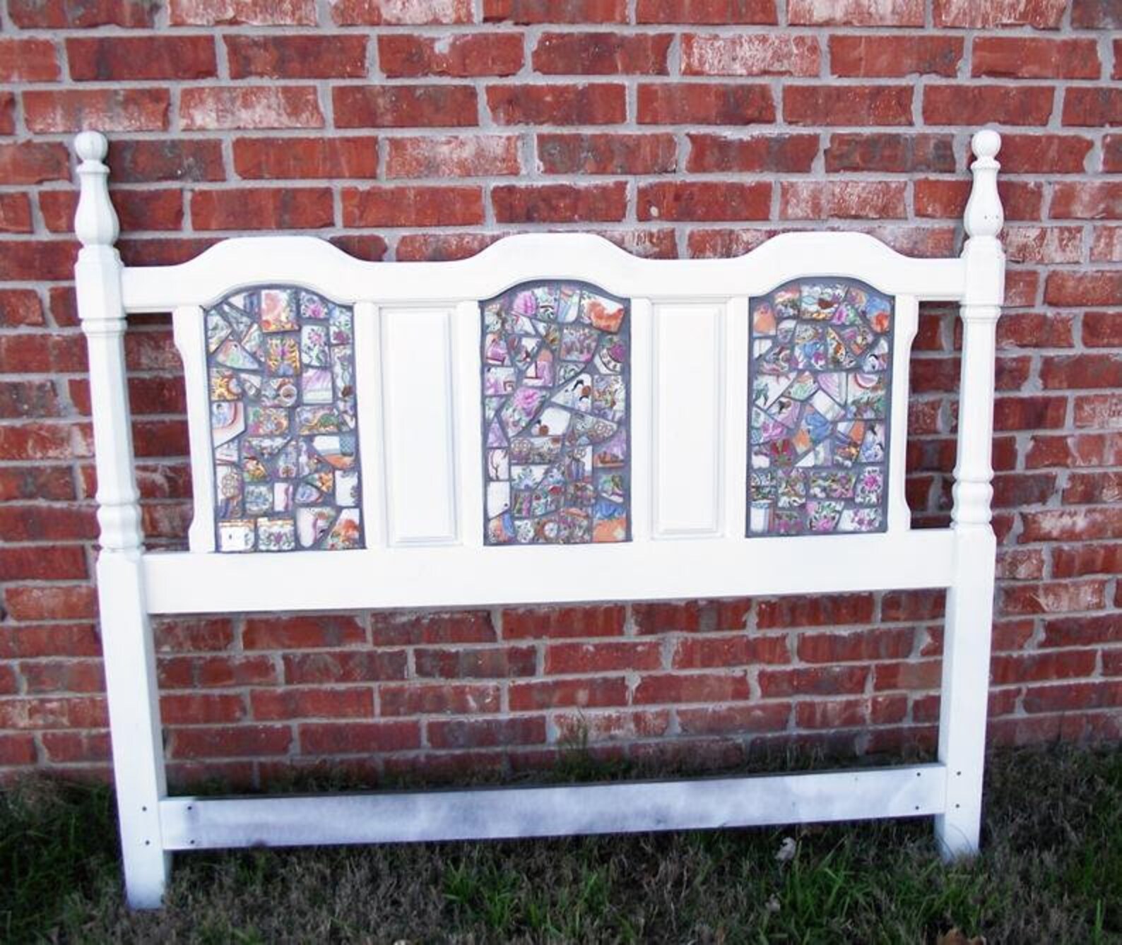 Broken China Mosaic Headboard CUSTOM Made to Order Full or Etsy