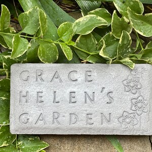 Made to Order Garden Brick Your Text Here Garden Decor Stepping Stone image 3