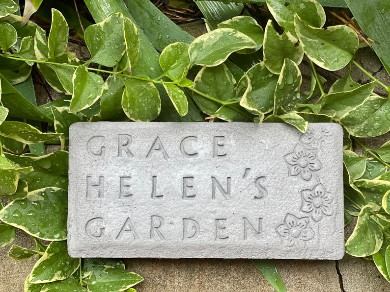 Made to Order Garden Brick Your Text Here Garden Decor Stepping Stone image 3