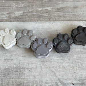 Cement Pet Paws 2 inch Mini Cookie Size Concrete Light Gray image 8