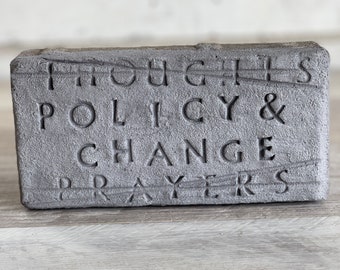 Garden Brick "Policy and Change" Garden Decor - Stepping Stone