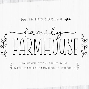 Family Farmhouse - duo di font. Font Script, Font Cricut, Calligrafia moderna, Font per Cricut, Scritti a mano, Font Silhouette
