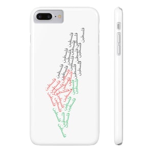 Palestina Map Collage iPhone Hülle, schlanke Handyhüllen