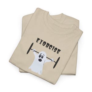 Geist heben Gewichte Halloween Wortspiel gruselige Workout Shirt Unisex Heavy Cotton Tee