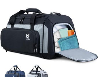 Sporttasche mit Nassfach & Schuhfach | Duffel Bag Herren Damen | Saunatasche, Schwimmtasche, Fitnesstasche, Reisetasche