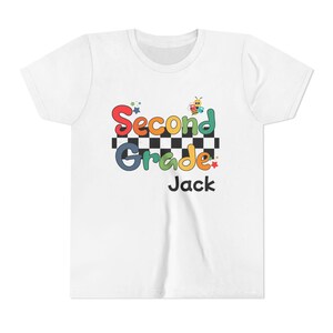 Personalized Second Grade T-Shirt: Back to School Kids Apparel