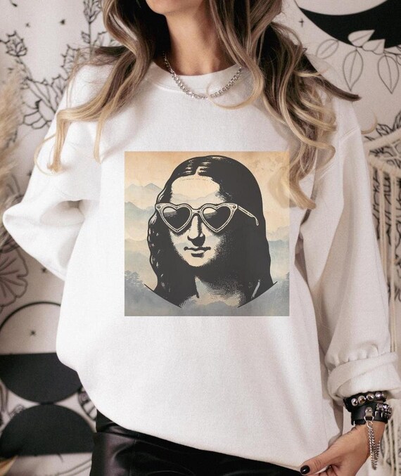 Mona Lisa Sonnenbrille Sweatshirt, Modernes Museum Kunst