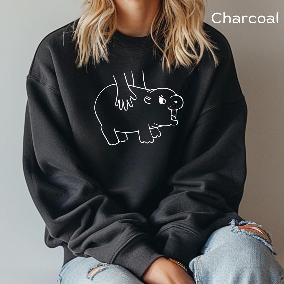 Hippo Pattern Print Women's Sweatshirt