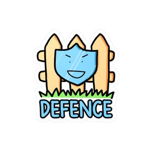 Adesivo in vinile con taglio a bacio DeFence divertente, adesivo per borraccia, adesivo per laptop, adesivo per borraccia, adesivo in vinile per regali