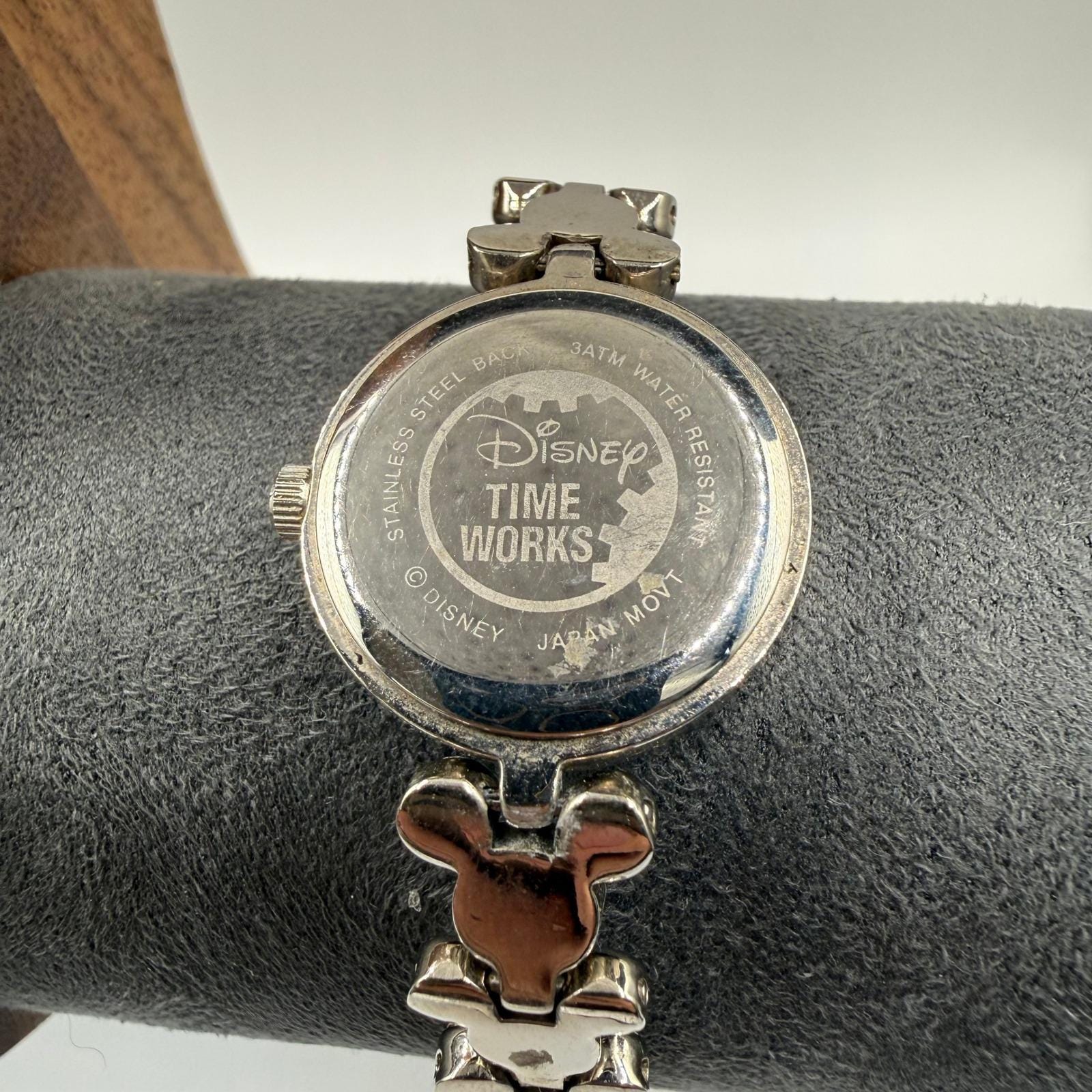 Disney Time Works Mickey Mouse Silver Tone Rhinestone Link 