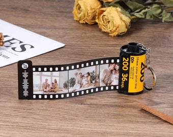 5-15 Personalized Photos Film Roll Keychain,Memory Film Keychain,Camera Roll Gift,Anniversary Gift,Graduation Gift,Gift for Him,Gift for Mom