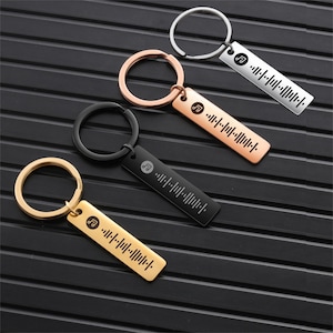 Personalized Spotify Keychain,Music Code Keychain,Scannable Song Keyring,Music Gift,Gifts for Music Enthusiasts,Music Festival Gifts