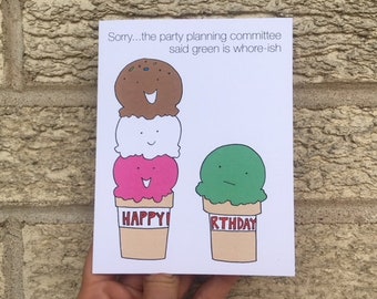 The Office Birthday Card, Funny Birthday Card, Party Planning Committee, Michael Scott Card, Dwight Schrute Card, Jim Pam Card, Ice Cream