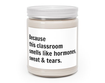 Funny Teacher Candle Gift - Because This Classroom Smells - Gift for teacher, Funny Teacher Appreciation from Teen