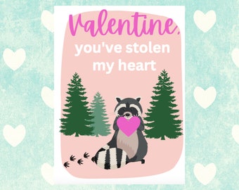 Digital - Valentine You've Stolen My Heart - Cute Valentine Card - Funny Valentine Card