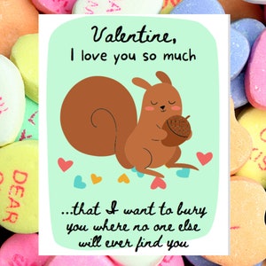 Digital - Funny Valentine Card - True Crime Valentine - Dark Humor Valentine - Valentine for Best Friend - Funny Love Card - Squirrel