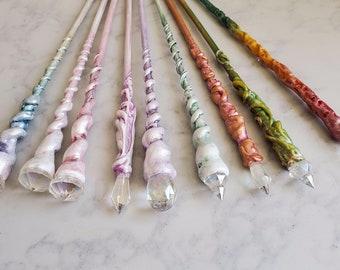 Crystal topped fairy wands