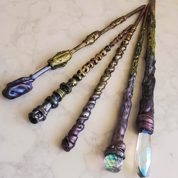 Rainbow Wand, witch wand, fairy wand, unicorn wand, fantasy wand